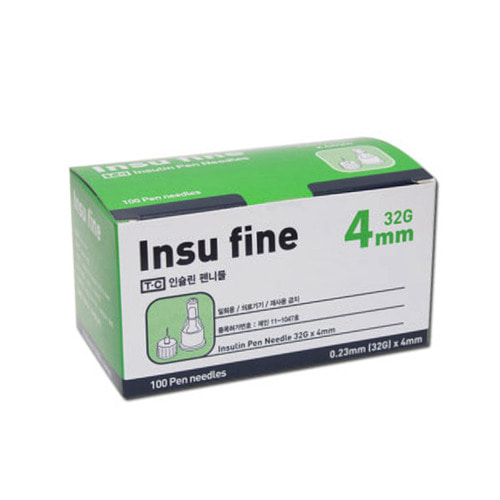 태창 인슈파인 InsuFine 인슐린펜니들 32G 100pcs[4mm 5mm 6mm 8mm]